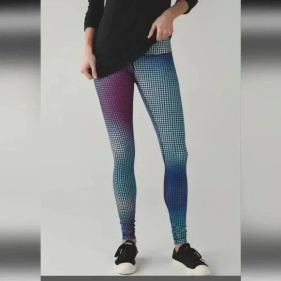 Lululemon Wunder Under Pant III *Full-On Luon in Cosmic Dot White Multi / Black - Picture 1 of 5